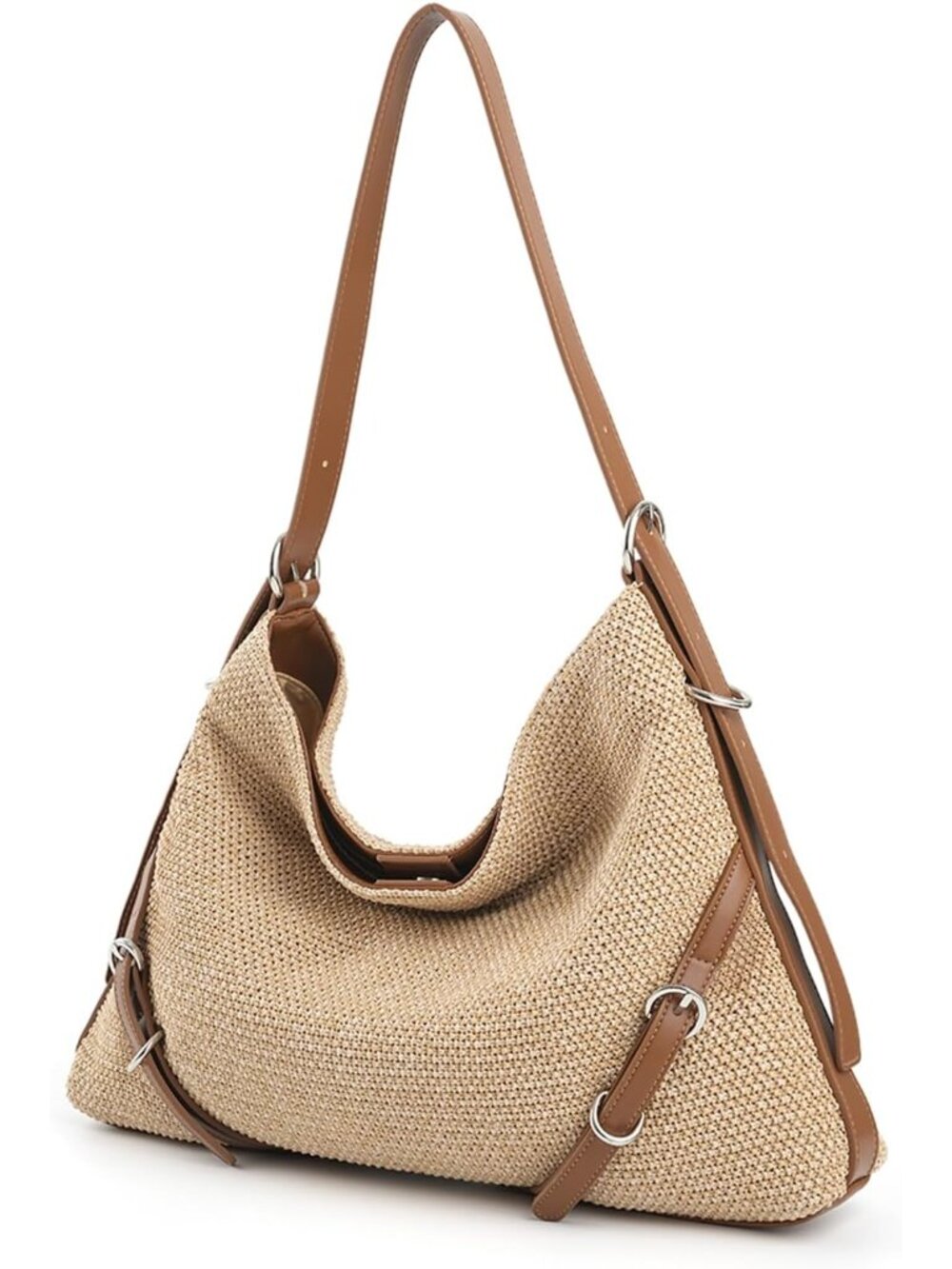 Woven Summer Beach Purse with Adjustable Strap,Summer Purses for Women 2026